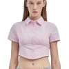 Best Sellers [CRANK] Summer 22 CORSET CROP SHIRT_PK