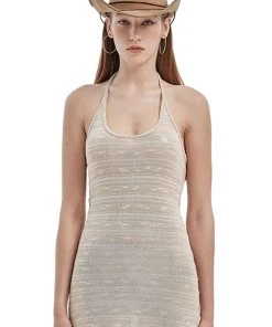 Best Sellers [CRANK] Summer 22 STRIPE HALTERNECK DRESS_BE