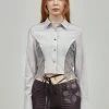 [REHEAT] SS 22 VINTAGE LACE CROPPED SHIRT Best Sellers