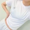 [DXOH] Seasonless STACK LOGO CROP WHITE Best Sellers