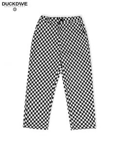 Best Sellers [DUCKDIVE] SS 22 Checkerboard Pants BLACK