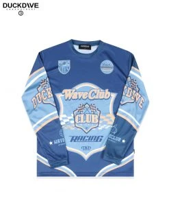 Best Sellers [DUCKDIVE] Summer 22 Lacing Club Mesh Long-Sleeved Blue