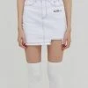 [KAGAMIL] Seasonless DENIM COLOR MATCHING STITCH SKIRT Best Sellers