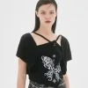 [NASTY FANCY CLUB] Summer 22 N.A.V. EYELET BOLERO SET-UP (BLACK)_F22QB448