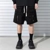 [MASSNOUN] SS 22 4D MULTI POCKET SHORTS PANTS MSTSP002-BK