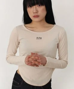[ACHO] Summer 22 Organic Cotton Crop T-shirt_Ivory