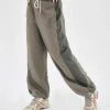 [NASTY FANCY CLUB] Summer 22 FLOWING TWO TONE STRING PANTS (BROWN)_F22QD322