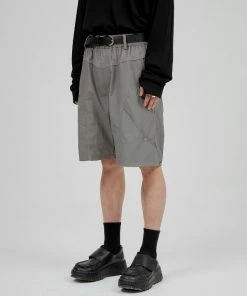 [FLARE] SS 22 Side Flap Shorts - Dark Gray (FL-223)