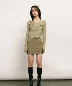 [RAYOUNG] FW 20 String T-shirts_Khaki