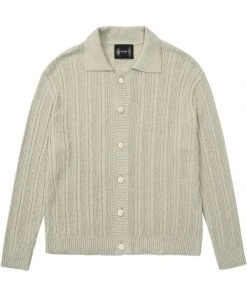 [FLARE] SS 22 E73 Wrap Boucle Crop Collar Cardigan - Beige (FL-186)