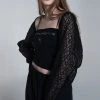Best Sellers [SETUP EXE] Summer 22 Wave Lace Bolero Cardigan (Black)