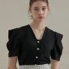 [JOORTI] SS 22 J962 Mini Lace Blouse (black)
