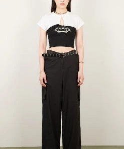 Best Sellers [OUTXO] Summer 22 Half Slit Top White