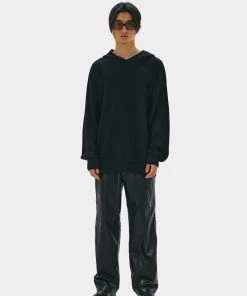 [ADD] SS 22 EASY WEAR VISCOSE KNIT HOODIE BLACK Best Sellers