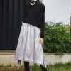 [SORRY TOO MUCH LOVE] FW 21 Unbalance Satin Long Skirts_Purple