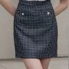 [JOORTI] SS 22 J975 Tweed Button Skirt (navy) Best Sellers
