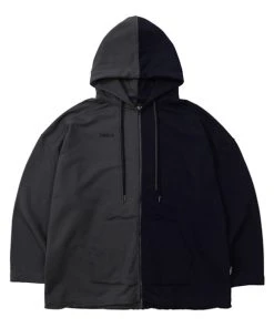 [AJO BY AJO] SS 22 Twofold Oversized Zip-up Hoodie [Charcoal] Best Sellers