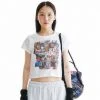Best Sellers [FEVERTIME] Summer 22 The Moment Graphic Crop Short-Sleeved T-Shirt White