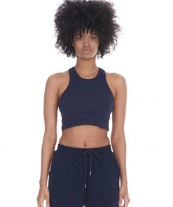 [13MONTH] SS 22 UNBALANCED BACK LACE TOP (NAVY) Best Sellers