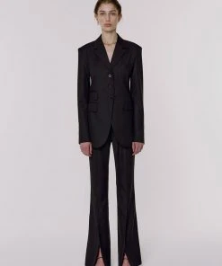 Best Sellers [MINASONG] SS 22 SIGNATURE OVER SLIT BLAZER 02 - LONG BLACK