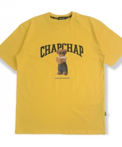 Best Sellers [CHAPCHAP] SS 22 Bear Chap Logo Tee(Yellow)