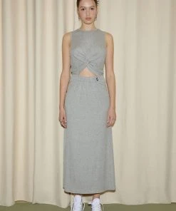 [ONNE] SS 22 Kotted Golgi Maxi Dress - Grey Best Sellers