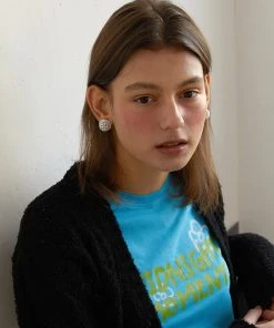 [MIDNIGHT MOMENT] Seasonless Tweed Earring - White