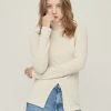 [LARTIGENT] Winter 21 SLIT TURTLE NECK T-SHIRT(IVORY)