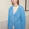 [SINOON] SS 22 BLOCK KNIT JACKET-BLUE Best Sellers