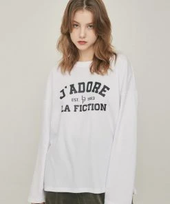 [LARTIGENT] Winter 21 LAFICTION T-SHIRT(WHITE) Best Sellers