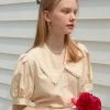 [JOORTI] SS 22 J993 Lace Point Collar Blouse (beige) Best Sellers