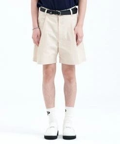[LA MER MA MAISON] Summer 22 COLOR TAG ONE TUCK SHORT BEIGE Best Sellers