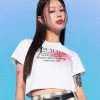 [NASTY FANCY CLUB] Summer 22 AIRBRUSH CROP TEE (WHT-RED)_F22QB450 Best Sellers
