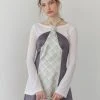 JULIE BEANS Best Sellers [JULYE HAN] SS 22 Flare Sleeve Sheer T - White