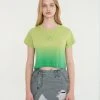 Best Sellers [ODD ONE OUT] Summer 22 Tie Dye Crop T-shirts_Green