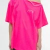 Best Sellers [GIMMETHEYOUNG] SS 22 SHOULDER SNAP T-SHIRT / PINK
