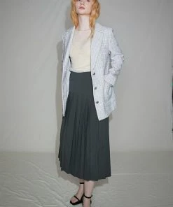 [SORRY TOO MUCH LOVE] Summer 22 Diana Tweed Jacket_Grey Best Sellers