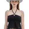 [CRANK] Summer 22 STRING HALTERNECK BLOUSE_BK