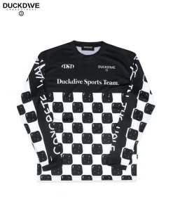 [DUCKDIVE] Summer 22 DST Checkerboard Mesh Long Sleeve Black