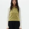 [LARTIGENT] SS 22 STITCH COLLAR TOP(GREEN) Best Sellers