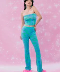 Best Sellers [EXPIRED GIRL] SS 22 Wavy Tube Top BLUE GREEN