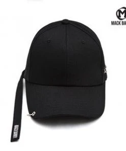 [MACK BARRY] Seasonless LONGSTRAP CURVE RING CAP BLACK