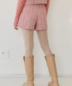 [ROCCI ROCCI] Summer 22 Tweed Bermuda Short Pants (TWOTONE PINK)