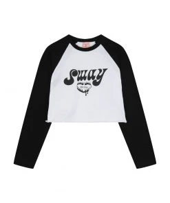 Best Sellers [HIGH SCHOOL DISCO] SS 22 Sway Raglan Long-sleeved T-shirt_Black