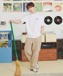 [ALMOSTBLUE] Summer 22 ALMOSTBLUE SOUND GRAPHIC T-SHIRT - PENCIL CARTOON Best Sellers