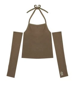 [SPUNKY] SS 22 HALTER WARMER SET (BROWN) Best Sellers