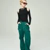 Best Sellers [AMARDEW] SS 22 Semi Rowrise Wide Cargo Pants_Green
