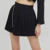 [KAGAMIL] Seasonless CHAIN PLEATS LAP SKIRT BLACK Best Sellers