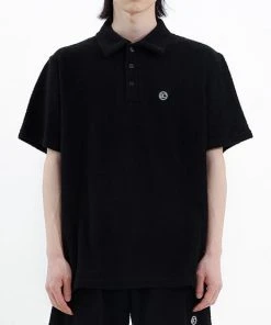 Best Sellers [BASICCOTTON] Summer 22 Terry Half-Top - BLACK