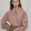 [JOORTI] SS 22 J877 Collar Square Button Blouse (pink) Best Sellers